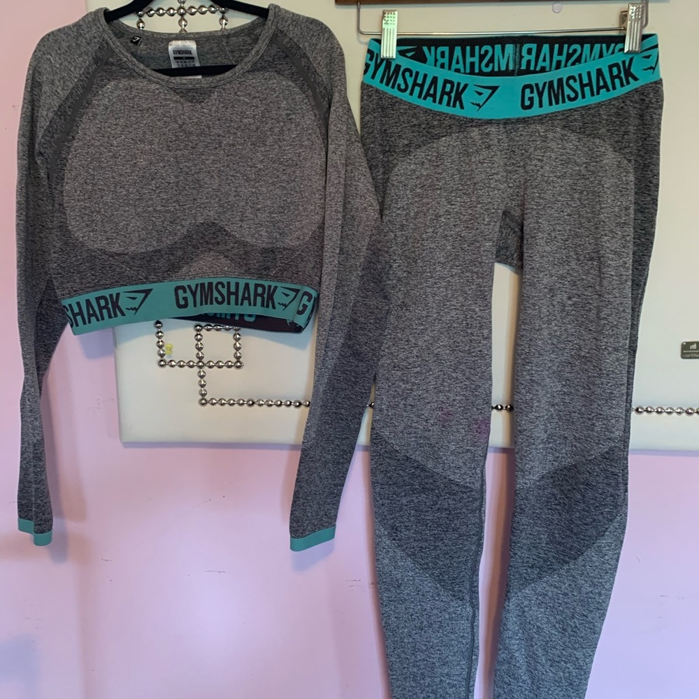 Gym shark small women’s seamless grey teal